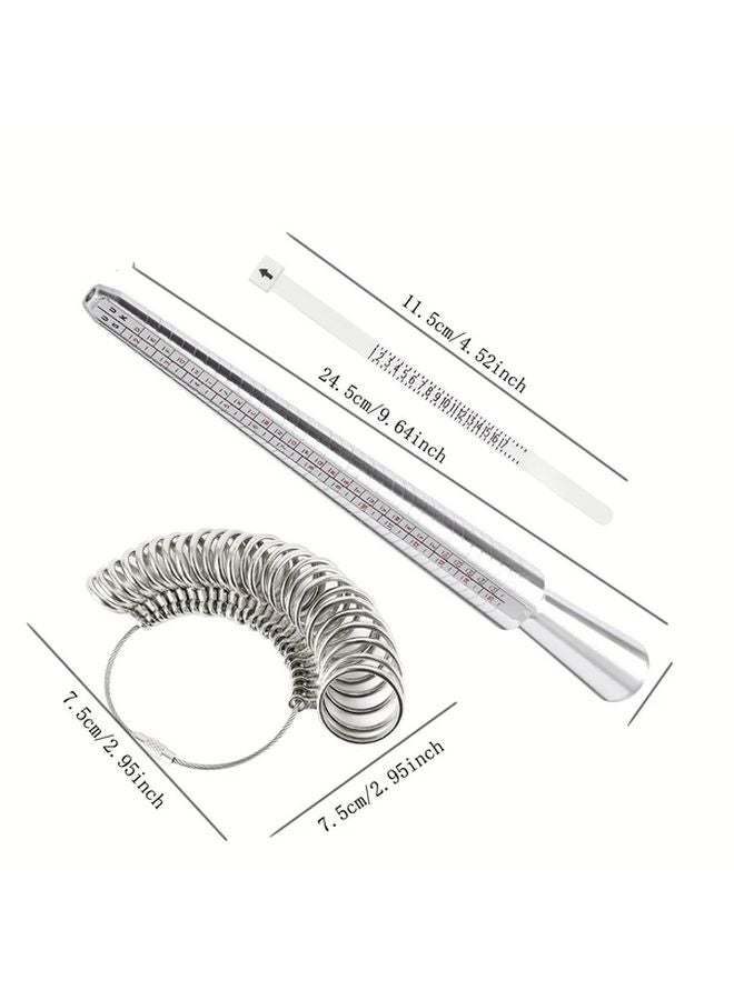 مقياس ومحدد حجم الخاتم الفولاذي الملون لصنع المجوهرات للرجال والنساء - Image 4